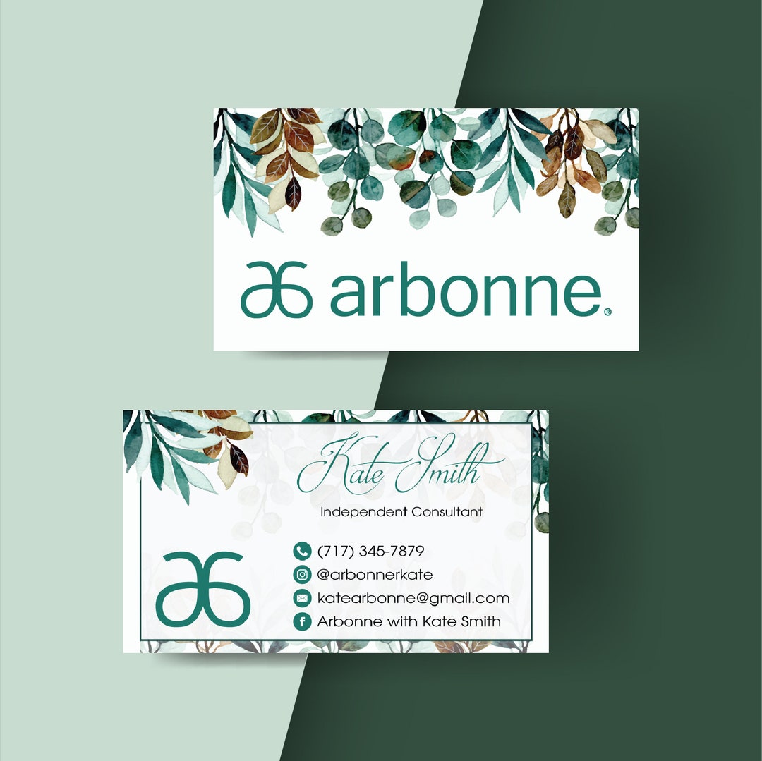 Arbonne Business Cards, Arbonne Business Card, Personalized Arbonne ...