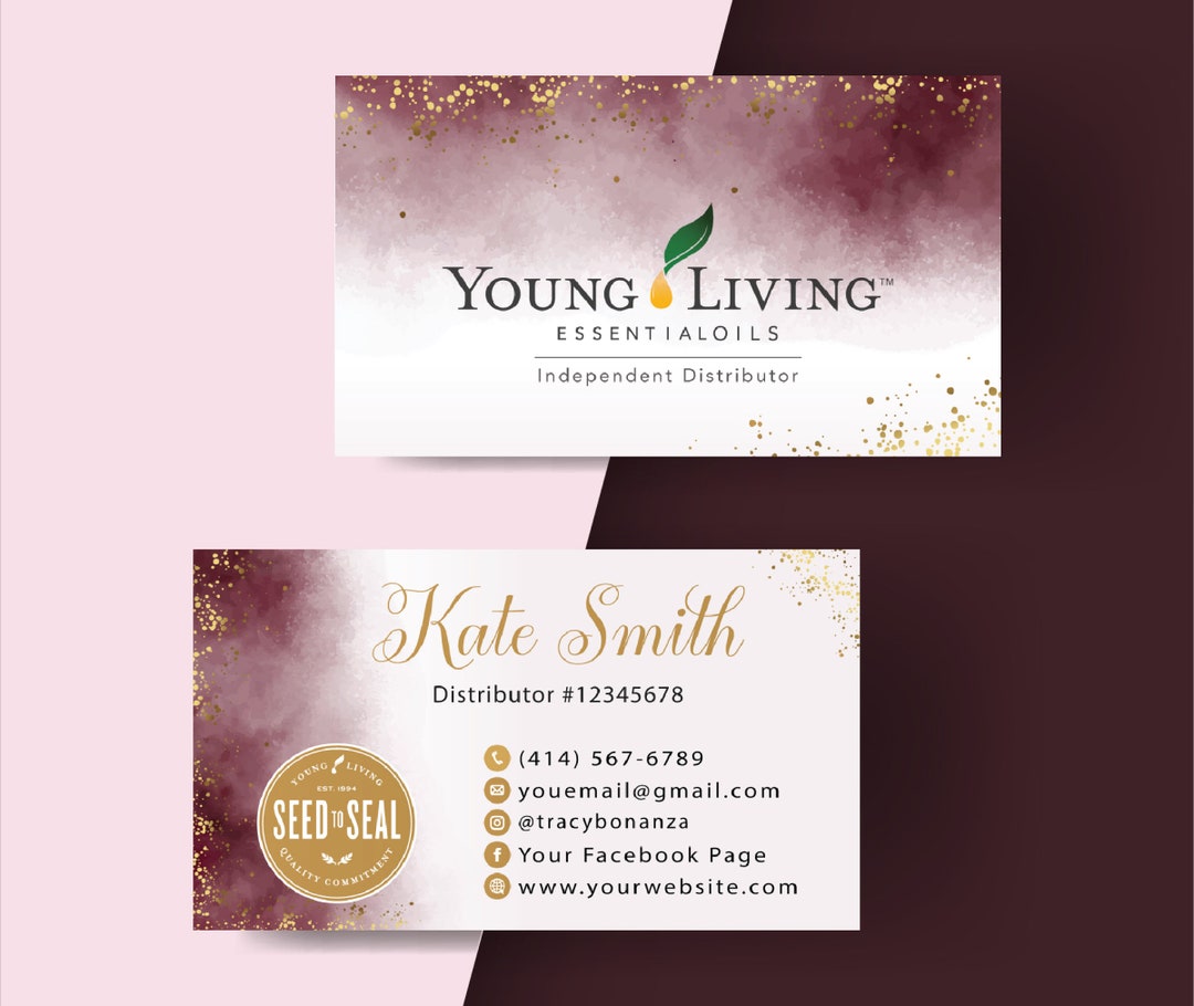 Young Living Business Cards, QR Code Young Living Business Cards ...