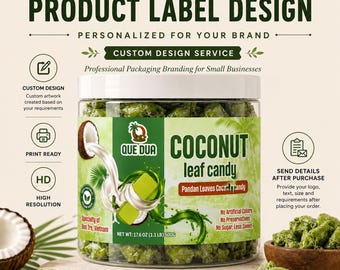 Custom Product Label Design | Printable Packaging Label | Digital Download