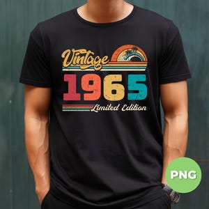 1965 Vintage Svg, Vintage 1965 Gift, Love 1965 Svg, Birthday 1965 Png, Retro Birthday 1965, Limited Edition Svg, Svg Files, Png Sublimation