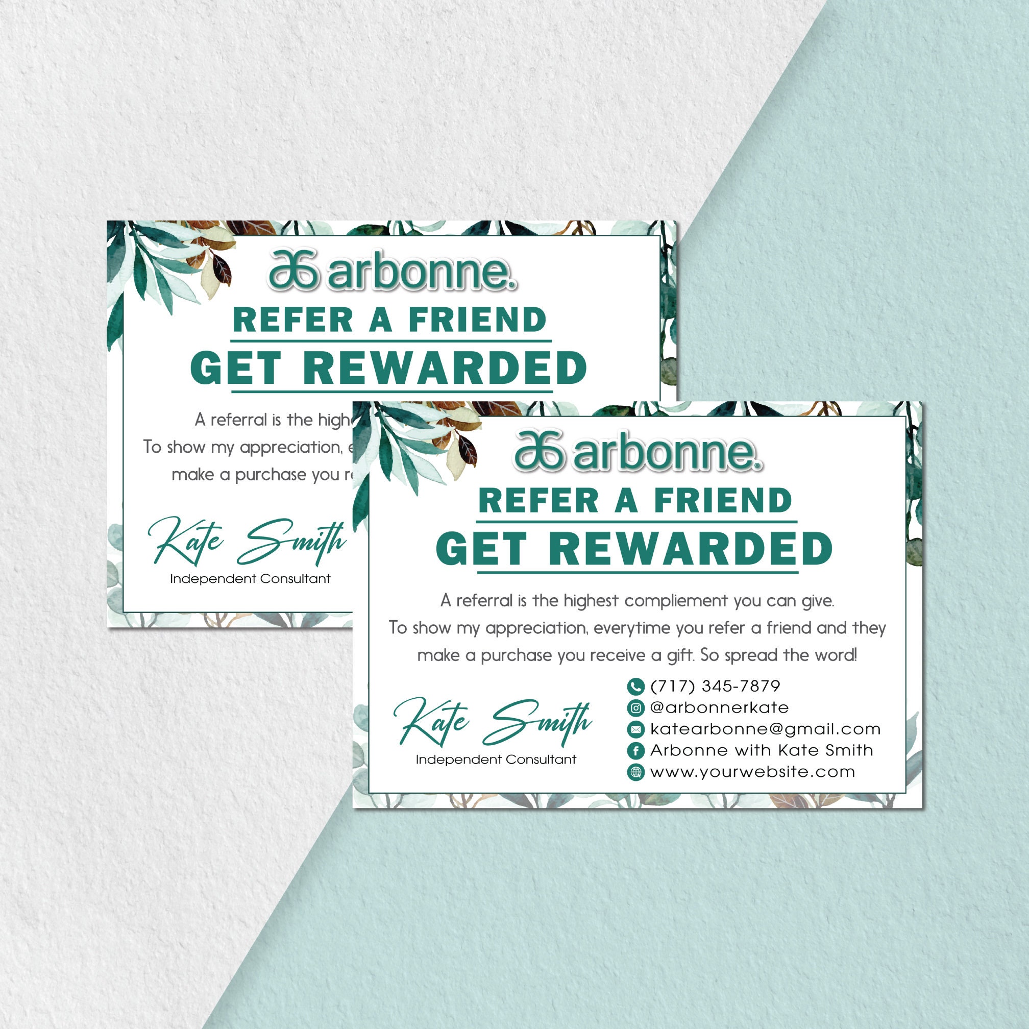 Natural Personalized Arbonne Bundle Arbonne Cards Arbonne - Etsy