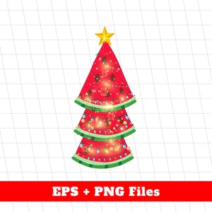 Watermelon In Christmas Tree Eps, Merry Christmas Eps, Christmas Tree Png, Love Watermelon Png, Love Christmas, Svg Files, Png Sublimation