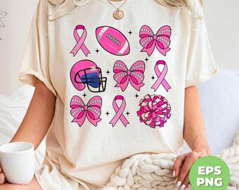 Pink Out Tackle, Pink Coquette, Football Coquette, Cancer Awareness Png, Breast Cancer Png, Pink Out Png, Png File, Png For Shirts