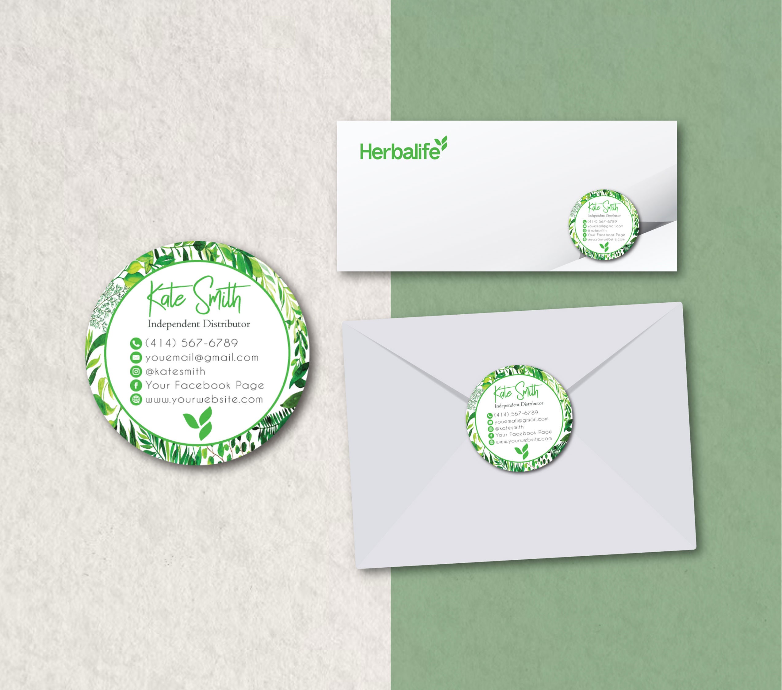 Personalized Herbalife Business Card, Herbalife Bundle, Herbalife