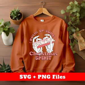 Rollin' Up Some Christmas Spirit Svg, Christmas In My Hand Svg, Xmas Tree Watercolor Svg, Love Christmas Svg, Svg Files, Png Sublimation