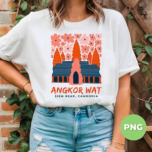 Angkor Wat, Siem Reap, Cambodia, Famous Temple, Cambodian Gift, Famous Landscape, Wonders Of The World, Png Files, Png Sublimation