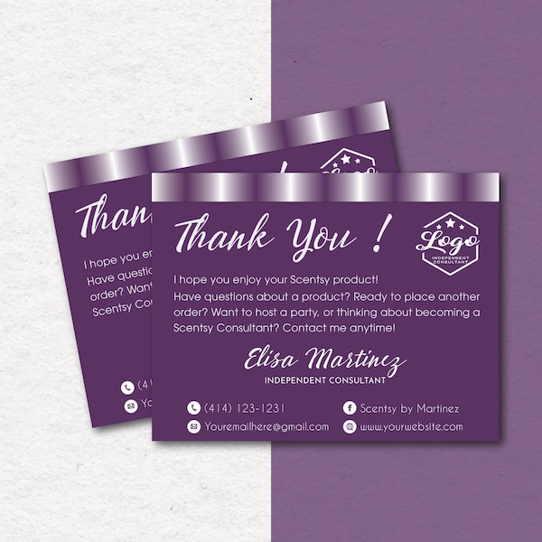 Scentsy Thank You Cards - Etsy