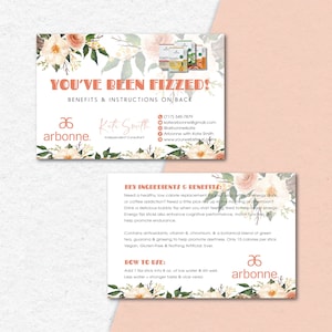 Arbonne Fizz Karten, "Sie wurden Fizzed" Beispielkarte, Fizz Karte Arbonne Geschenk, Fizz Karte, 6 '' x 4 '', Sofortiger digitaler Download, digitale Datei