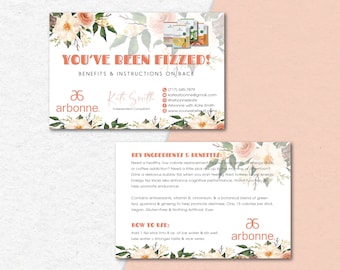 Tarjetas efervescentes Arbonne, tarjeta de muestra "You've Been Fizzed", tarjeta efervescente Arbonne, tarjeta efervescente, descarga digital instantánea de 6'' x 4'', archivo digital