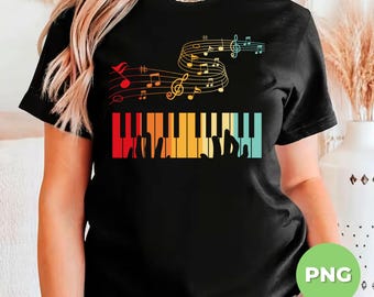 Musician, Piano Player, Retro Piano, Playing Piano, Music Lover, Love Music, Retro Music Lover, Play Piano, Png File, Png Sublimation