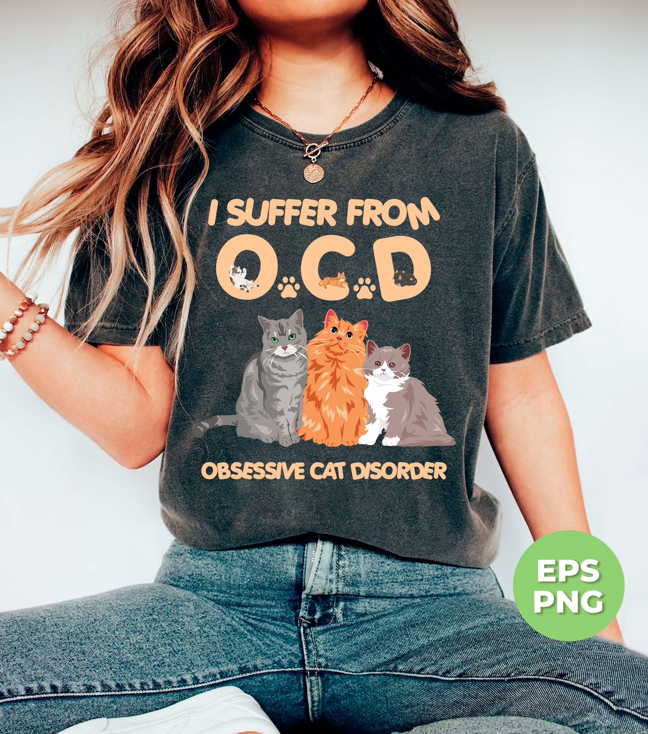 Obsessive cat top disorder t shirt