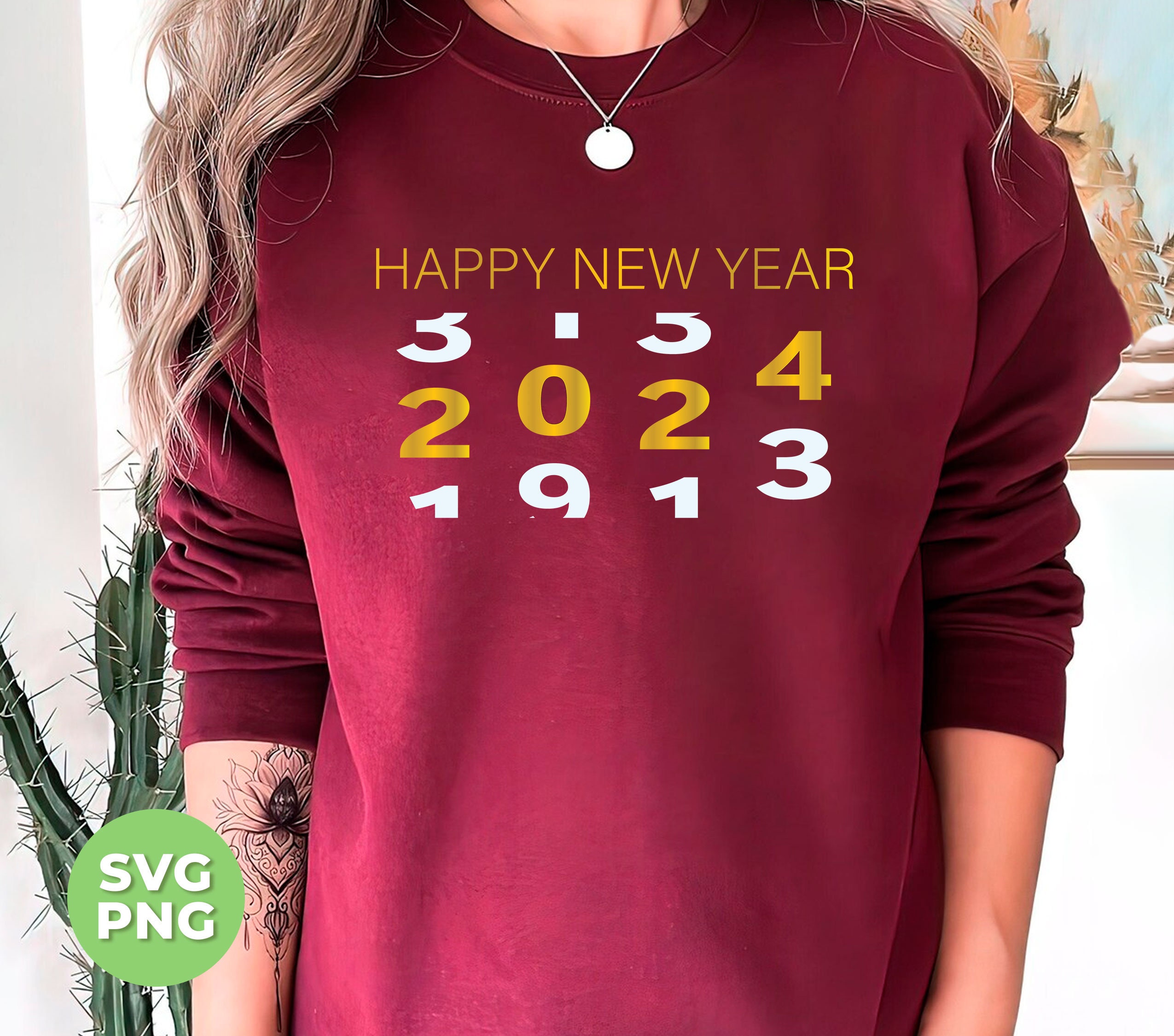 Happy New Year Svg, Happy 2024 Svg, 2024 Coming Soon Svg, Happy New
