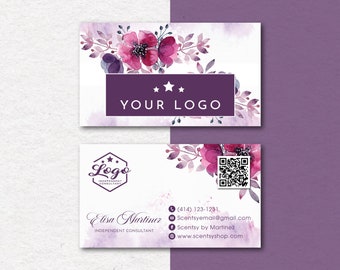 Personalized Business Card, QR Code Business Cards, Custom Business Card, QR Code Card, Fragrance Printable Cards, Digital File SS06