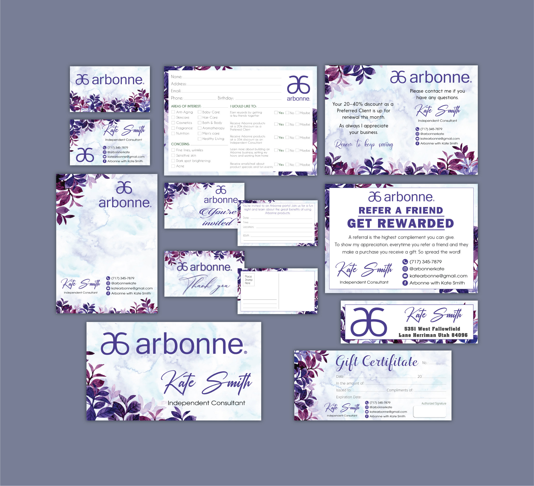 Personalized Arbonne Bundle, Arbonne Cards, Arbonne Business Cards ...