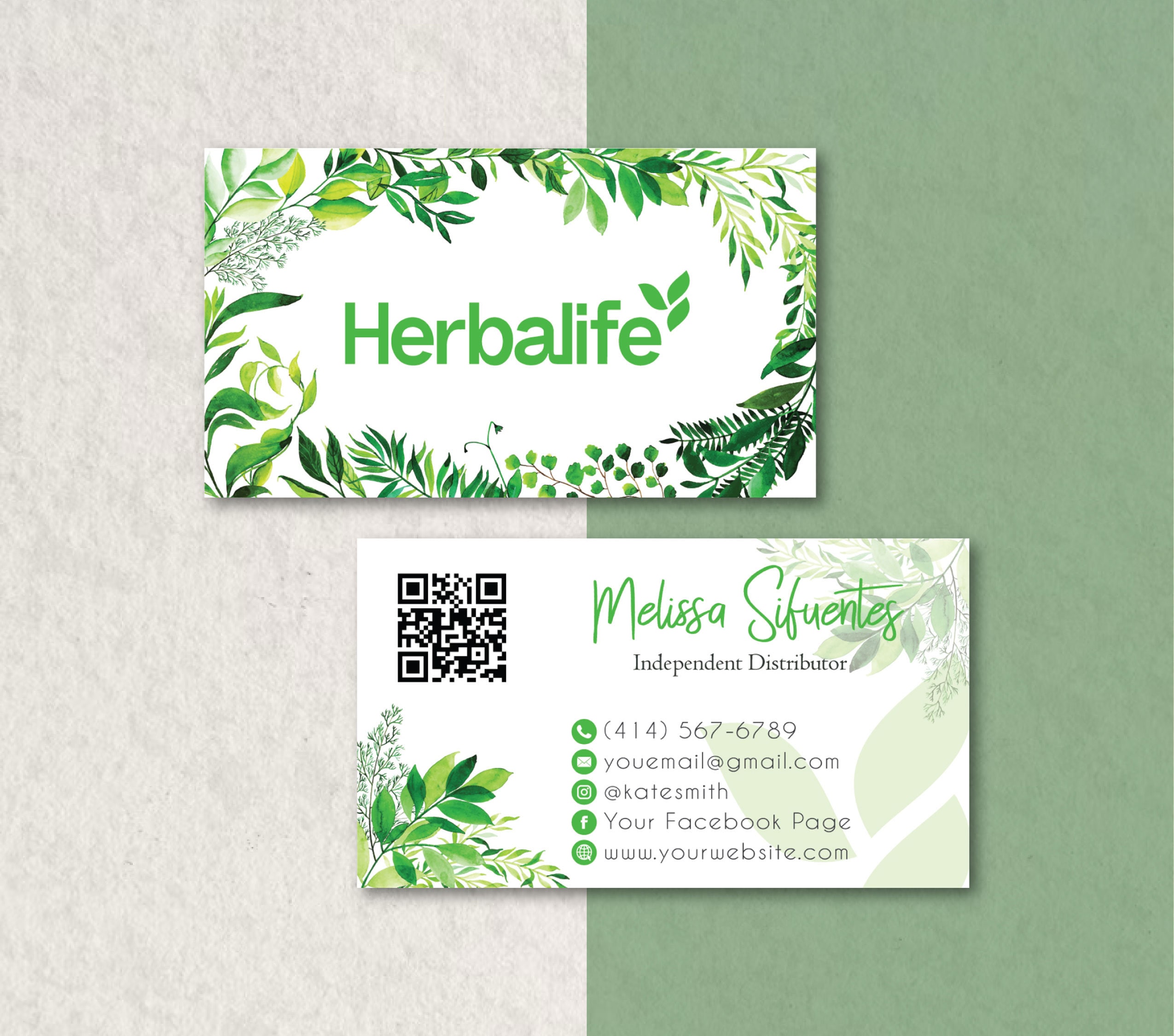 Personalized Herbalife Business Card, Herbalife Bundle, Herbalife ...