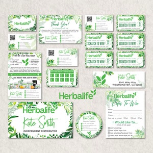 Biglietto da visita Herbalife personalizzato, Pacchetto Herbalife, Biglietto marketing Herbalife, Carte stampabili Herbalife acquerello, File digitale HE07