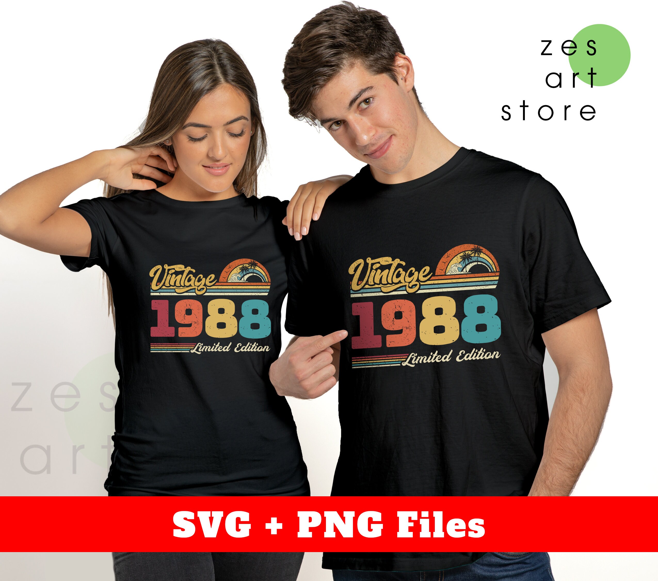 1988 Vintage Svg, Vintage 1988 Gift, Love 1988 Svg, Birthday 1988 
