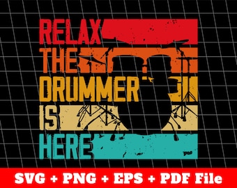Drummer Gift, Love Drum Gift, Drummer Lover Gift, Retro Drum Gift, Best Of Instrument Gift, Vector File, Svg File, Png Sublimation File