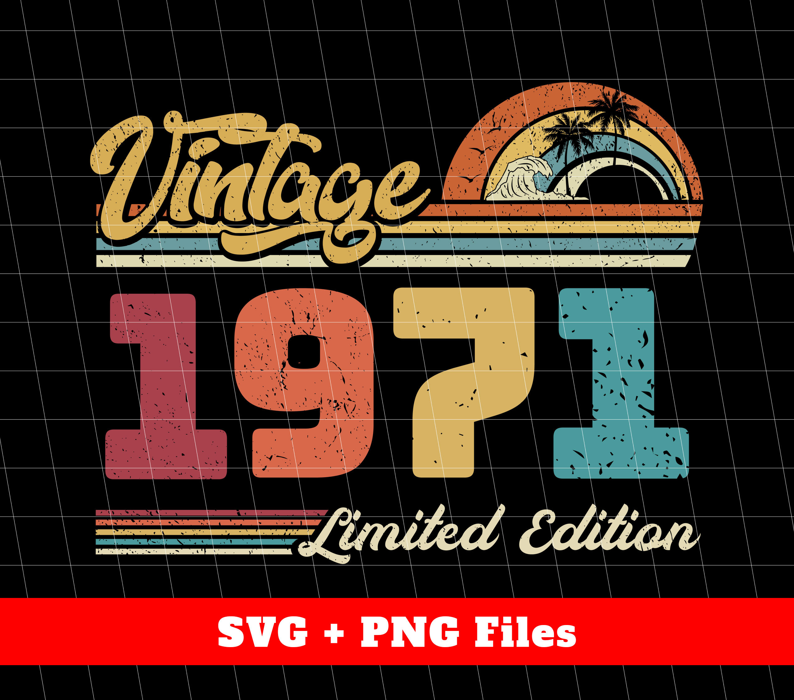 1971 Vintage Svg, Vintage 1971 Gift, Love 1971 Svg, Birthday 1971