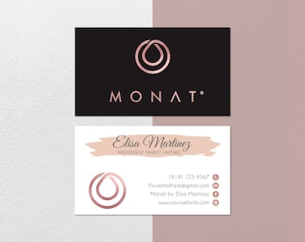 Personalized Monat Business Card, Modern Monat Marketing QR Code Cards, Minimalist Monat Card, Printable Cards, Digital File MN100