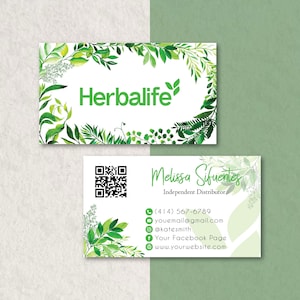 Cartão de visita Herbalife personalizado, Cartões de visita Herbalife, Marketing Herbalife, Cartões imprimíveis Herbalife em aquarela, arquivo digital HE07