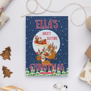 The Night Before Christmas Personalized Childrens Book Custom Childrens Xmas Book, a Classic Christmas Story w/childs name image 1