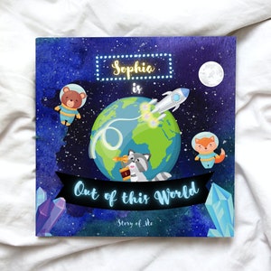 Out of this World - A Personalized Space Adventure Christmas Book for Kids w/Child’s Name