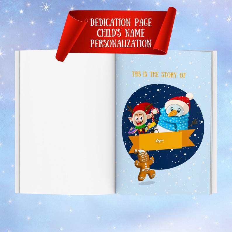 The Night Before Christmas Personalized Childrens Book Custom Childrens Xmas Book, a Classic Christmas Story w/childs name image 3