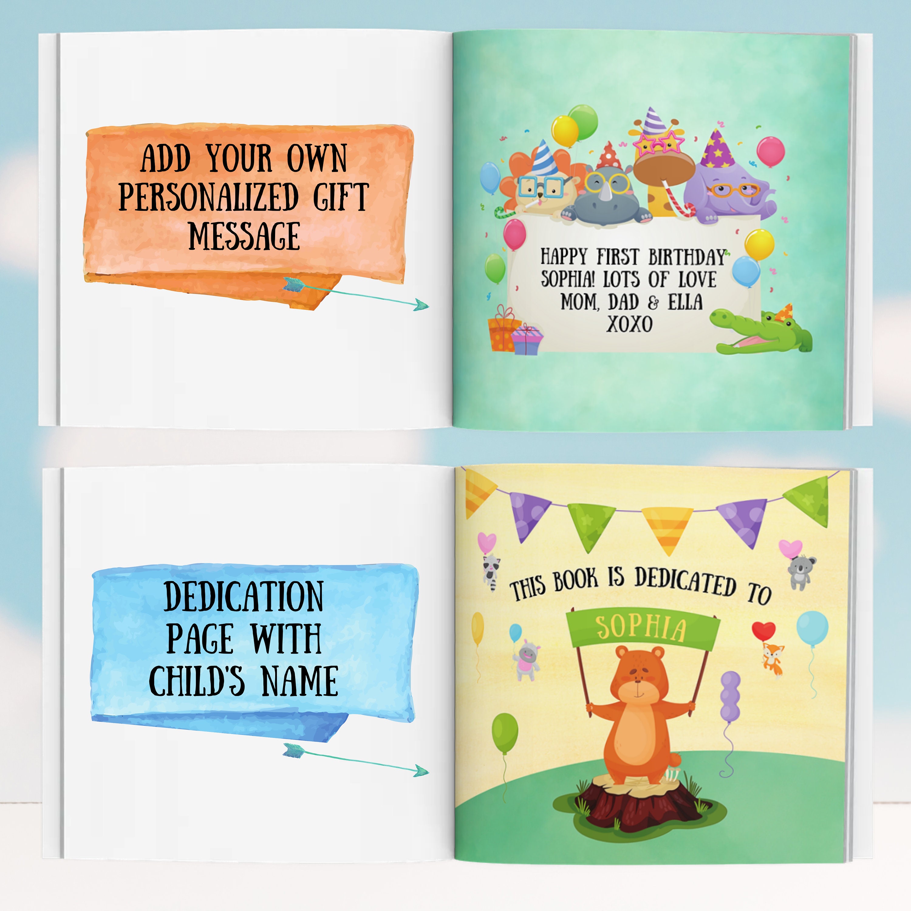 Personalized Book My First Birthday Custom Personalized Etsy