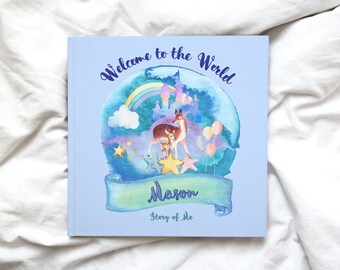 Personalize Book Baby Shower Gift - Custom Book 'Welcome to the World' with baby or family name - ideal sweet gift for parents to be