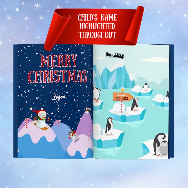 The Night Before Christmas Personalized Childrens Book Custom Childrens Xmas Book, a Classic Christmas Story w/childs name image 6