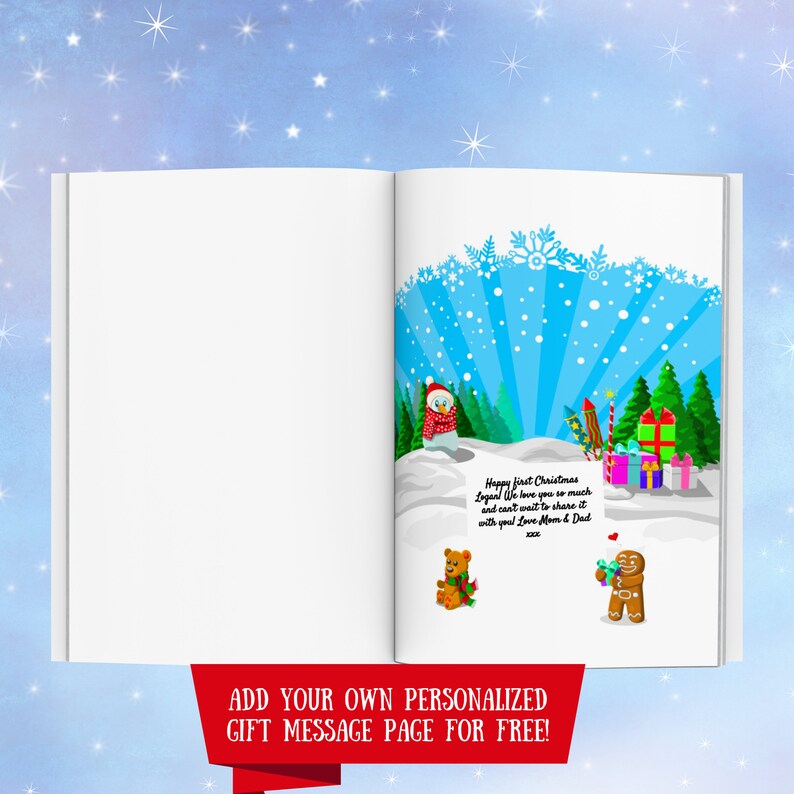 The Night Before Christmas Personalized Childrens Book Custom Childrens Xmas Book, a Classic Christmas Story w/childs name image 4