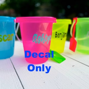 DIY Personalized Beach Bucket Decal•Sand Pail Label•Beach Pail Decal•Beach Pail Label•Sand Pail Decal•Beach Bucket Label•Beach Accessory