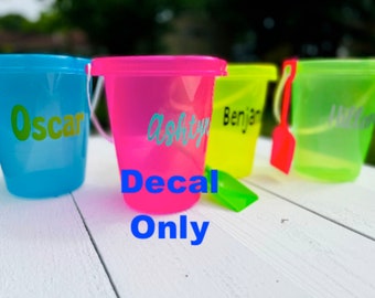 DIY Personalized Beach Bucket Decal•Sand Pail Label•Beach Pail Decal•Beach Pail Label•Sand Pail Decal•Beach Bucket Label•Beach Accessory