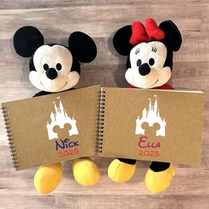 Personalized Autograph Book•Disney Character Signatures•Custom Girl/Boy Notebook•Kids Memory Notepad•Vacation Memories•Castle Autograph Book