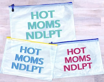 Needlepoint Bag•Needlepoint Project Bag•HOT MOMS NDLPT Shadow Letters•Travel Bag•Supplies Bag•Stitches•Mesh Pouch•Gift For Stitcher