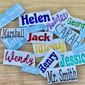 Custom Name Decal•Personalized Name Decal•Custom Name Label Decal•Vinyl Name Decal•Back To School Name Word Sticker•Tumbler Decal•Yeti Decal