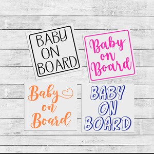 Baby on Board Decal•Baby on Board Sticker•Gift For Mom•Car Safety Decal•Mom Bumper Sticker•Minivan Vinyl Decal•Baby Safety Car Decal