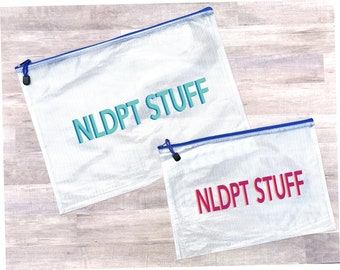 Needlepoint Bag•Needlepoint Project Bag•NDLPT STUFF Shadow Letters•Travel Bag•Needlepoint•Supplies Bag•Stitches•Mesh Pouch•Gift For Stitcher