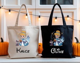 Princess Halloween Party Trick or Treat Bag•Disneyland Oogie •Disney World Mickey Not So Scary•Halloween Candy Tote Bag•Princess Costume