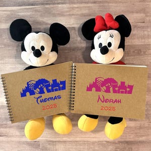 Personalized Autograph Book•Disney Character Signatures•Custom Girl/Boy Notebook•Kids Memory Notepad•Vacation Memories•Mickey Autograph Book