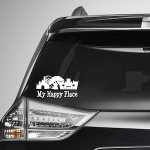 Disney Parks Car Decal•Magic Kingdom Epcot Animal Kingdom Hollywood Studios Decals•DVC Decals•Happy Place Decal•Disney World Car Sticker