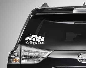 Disney Parks Car Decal•Magic Kingdom•Epcot•Animal Kingdom•Hollywood Studios•Vacation Club•My Happy Place•Disney World Bumper Sticker