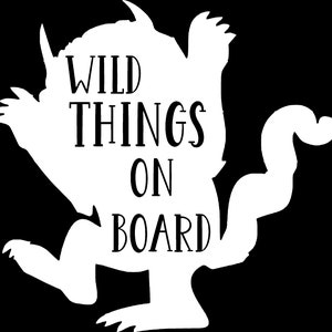 Baby on Board Decal•Baby on Board Sticker•New Mom Decal•Vinyl Sticker•New Parent Decal•New Mom Gift•Wild Things on Board•Wild Baby On Board