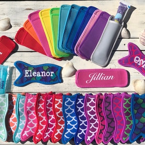 Kids Easter Basket•School Field Personalized Popsicle Holders Sleeves•Classroom Gifts•Mermaid Birthday Party Favors•Summer Popsicle Koozie