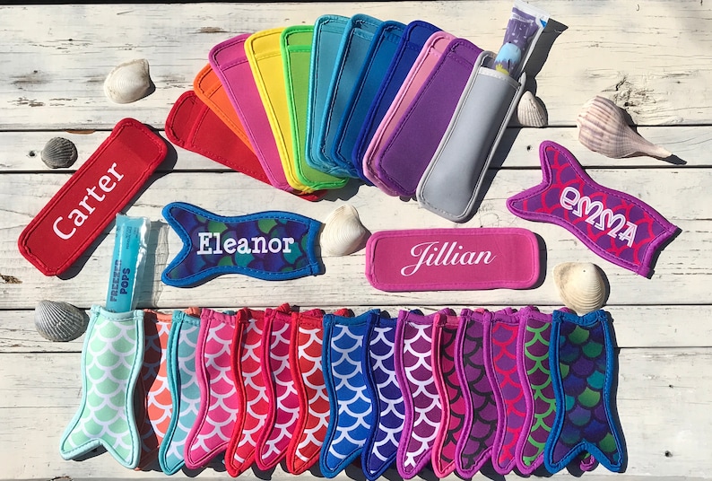 Popsicle Holders Sleeves•Kids Valentines Day Easter Basket Christmas Stocking Stuffer•Class Gift•Mermaid Birthday Party Favors Goodie Bag 