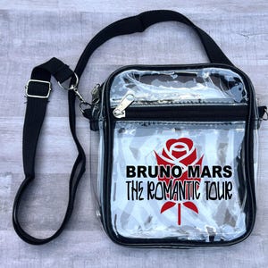 The Romantic Tour 2026•Bruno Fan Merch•Clear Stadium Approved Crossbody Bag•Custom Concert Purse•Keepsake
