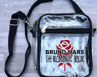 The Romantic Tour 2026•Bruno Fan Merch•Clear Stadium Approved Crossbody Bag•Custom Concert Purse•Keepsake