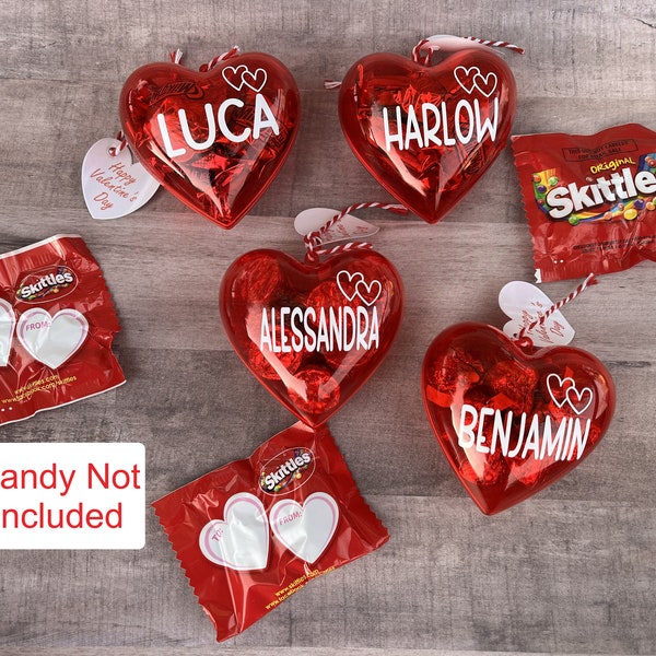 Kid Valentine Gift•Valentine Candy Holder•Valentine Treat Bag•Valentine Class Party Favor•Personalize Girl Boy Valentine Gift•Custom Heart