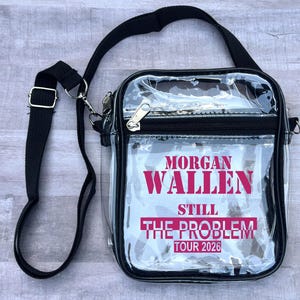 Gira Still The Problem 2026 • Artículos de fan de Morgan • Bolso bandolera transparente aprobado por el estadio • Bolso de concierto personalizado • Recuerdo del concierto imagen 3